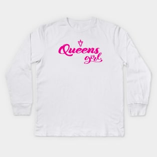 Queens Girl New York Kids Long Sleeve T-Shirt